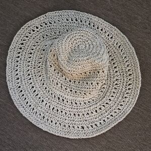 Anthropologie Cream Crochet Hat